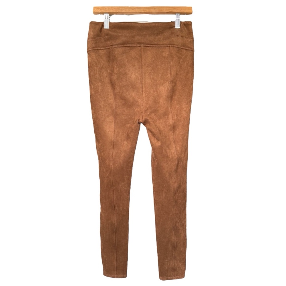 Spanx Faux Suede Leggings Women's Medium Rich Caramel Brown - Picture 11 of 13